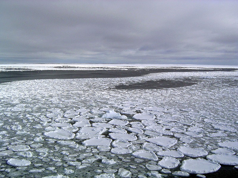 This January 2017 photo provided by Ted Scambos shows sea ice on the ocean surrounding Antarctica during an expedition to the Ross Sea. Ice in the ocean off the southern continent steadily increased from 1979 and hit a record high in 2014. But three years later, the annual average extent of Antarctic sea ice hit its lowest mark, wiping out three-and-a-half decades of gains, and then some, according to a study in the Proceedings of the National Academy of Sciences on Monday, July 1, 2019. (Ted Scambos/National Snow and Ice Data Center via AP)