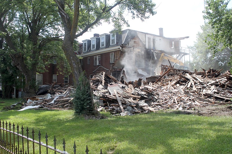 Demolition of the Finke Home and Latham Sanitarium began the morning of July 8, 2019.