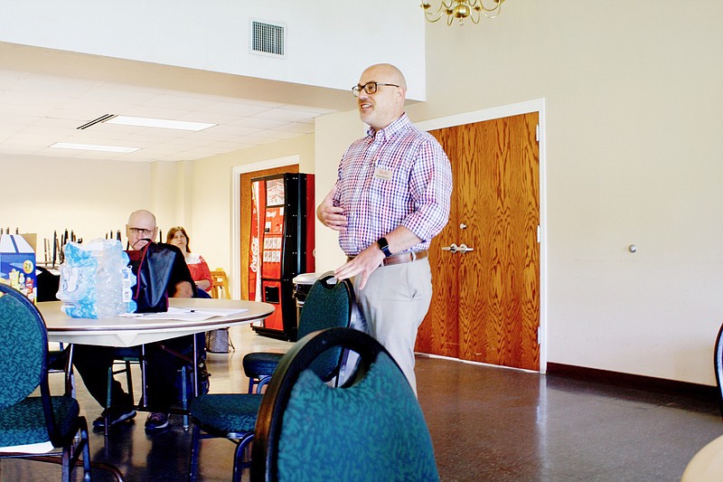 Greg Newsom, branch manager of United Credit Union in Fulton, speaks during the July "$avvy! Money-Wise Workshop" at the John C. Harris Community Center. Newsom has been at the Fulton United Credit Union since 2007.