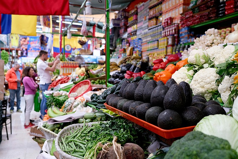 Avocados are displayed for sale at the Medellin market in Mexico City, Friday, July 12, 2019. Mexicans are dismayed by continued increases in the price for avocados, a staple of the country's cuisine. The government says an increased demand in the United States and a slight drop in production are to blame. (AP Photo/Cristina Baussan)