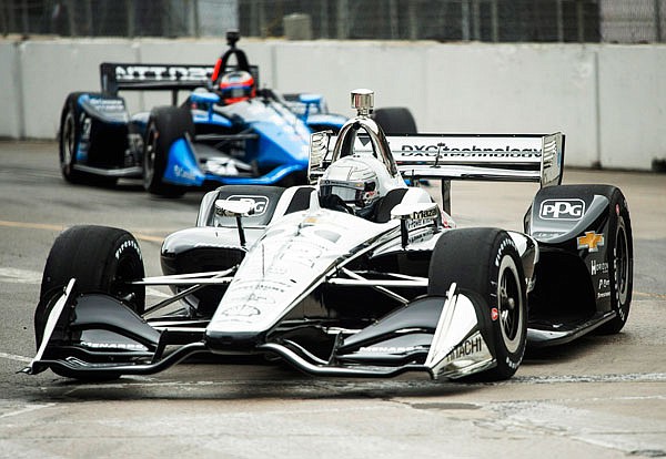 Simon Pagenaud takes part in the first round of practice Friday at the Honda Indy in Toronto.