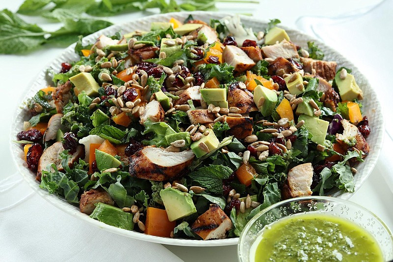 Perk up your summer with this minty grilled chicken salad. (E. Jason Wambsgans/Chicago Tribune/TNS) 