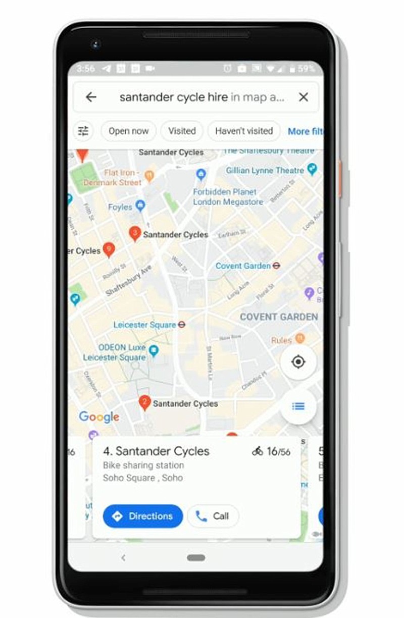 Google Maps brings real-time bike-sharing info to your phone. (Google/TNS)