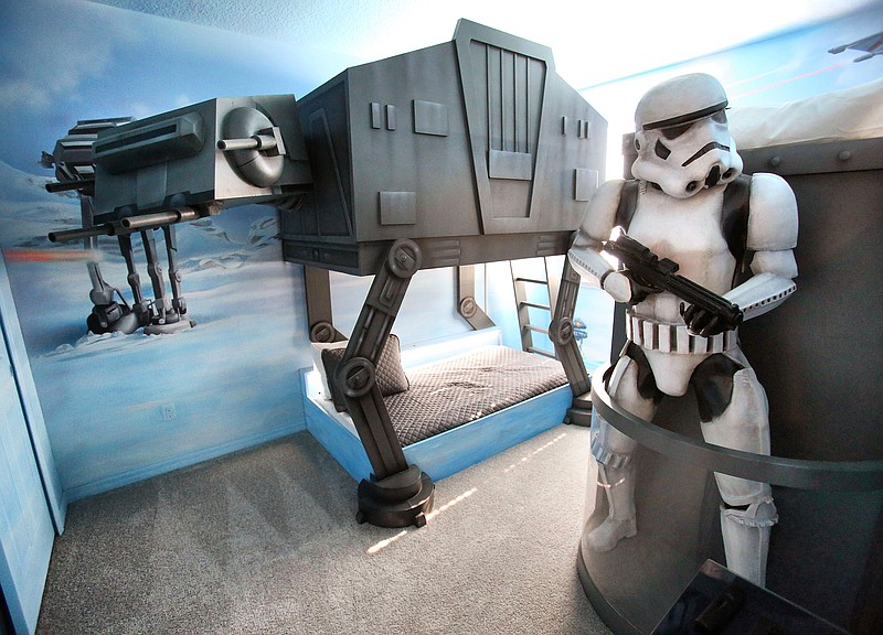 Scenes from the vacation rentals in the Solara and Reunion resort-home neighborhoods of Kissimmee that feature Star Wars-themed kids bedrooms, photographed Wednesday, July 24, 2019. (Joe Burbank/Orlando Sentinel/TNS)