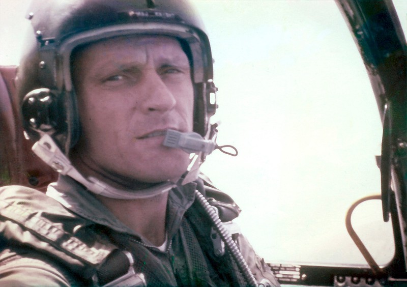 In this undated photo provided by the Defense POW/MIA Accounting Agency shows Air Force Col. Roy A. Knight, Jr., of Millsap, Texas. On Thursday, Aug. 8, 2019, the remains of the pilot whose plane was shot down in 1967 during the Vietnam War have been returned to Texas by a commercial jet flown by his son. (Defense POW/MIA Accounting Agency via AP)