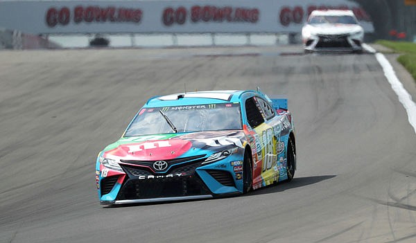 Kyle Busch heads into Turn 1 during a practice run for a NASCAR Cup Series race last Saturday at Watkins Glen International in Watkins Glen, N.Y. 