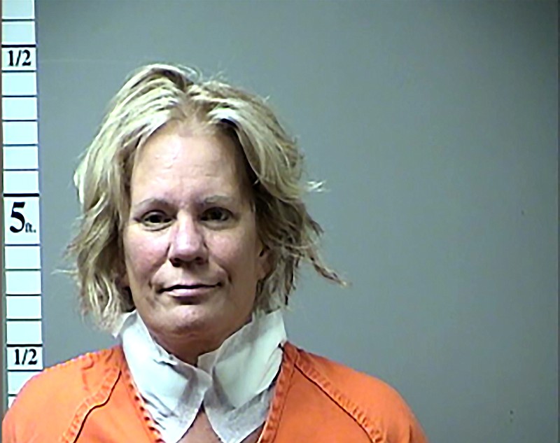 FILE--This 2016 photo file booking photo provided by the St. Charles County, Mo., Prosecuting Attorney's Office shows Pamela Hupp. Hupp has been sentenced Monday, Aug. 12, 2019, to life in prison without parole for killing 33-year-old Louis Gumpenberger, a mentally disabled man in what prosecutors say was a complicated plot to divert attention from another homicide. Hupp, 60, of the St. Louis suburb of O'Fallon entered an Alford plea in June on a first-degree murder charge in the 2016 death of Gumpenberger. (St. Charles County, Missouri, Prosecuting Attorney's Office via AP)