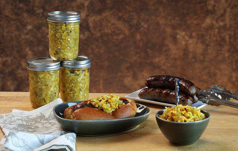 This grilled corn relish is good as a piquant side to any summer supper. (Shannon Kinsella/food styling) (Abel Uribe/Chicago Tribune/TNS) 
