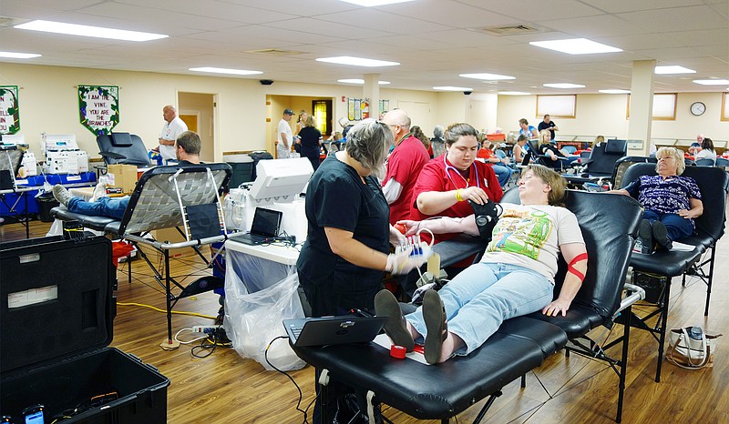 The basement of First Christian Church in downtown Fulton bustled with donors during a July American Red Cross blood drive organized by Super Sam Foundation. With summer's end approaching, donations have dried up, according to the ARC.