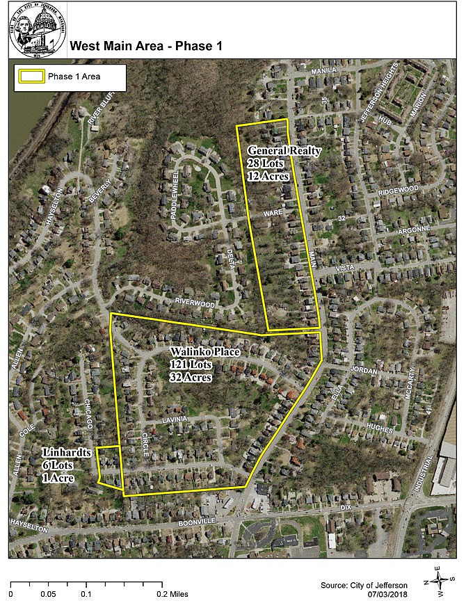 Submitted map
A historic preservation consultant identified area bordered by West Main Street, Hub Street, East Circle Drive, North Circle Drive and West Circle Drive as potential historic resources.