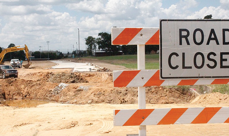 A road is being built on the Texas High School campus to "provide a safer entrance and exit to the north side of Texas High," said Tina Veal-Gooch, executive director for public relations for Texarkana Independent School District.