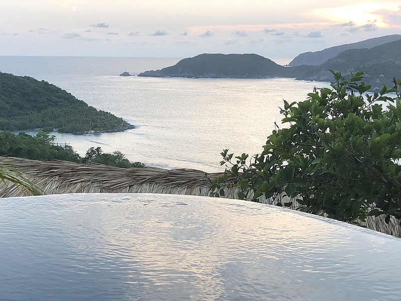 A private plunge pool dip at the Amuleto in Zihuatanejo, Mexico, comes with a view. (Tim Schnupp/Tribune News Service/TNS)