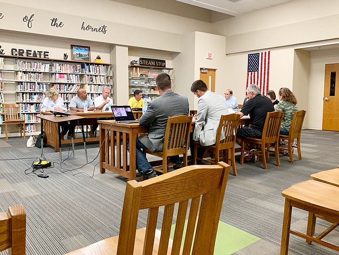 Architects from Hollis + Miller present potential projects to the Fulton Public Schools board of education Wednesday evening at a special meeting. These potential projects are the next step in the FPS' ongoing strategic plan.