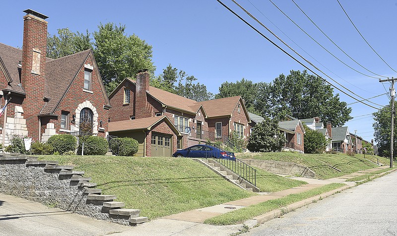 This row of houses on West Circle Drive may form a border on what has been identified as potentially a historic district.