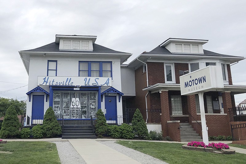 This June 9, 2019, file photo, shows the exterior of the Motown Museum in Detroit. Motown Records founder Berry Gordy Jr., is giving $4 million toward a project to expand a museum housed in the Detroit building where he built his music empire. Motown Museum announced Wednesday, Sept. 4, 2019, that Gordy's gift is the largest individual donation to the project. It coincides with Motown's 60th anniversary. (AP Photo/Roger Schneider, File)