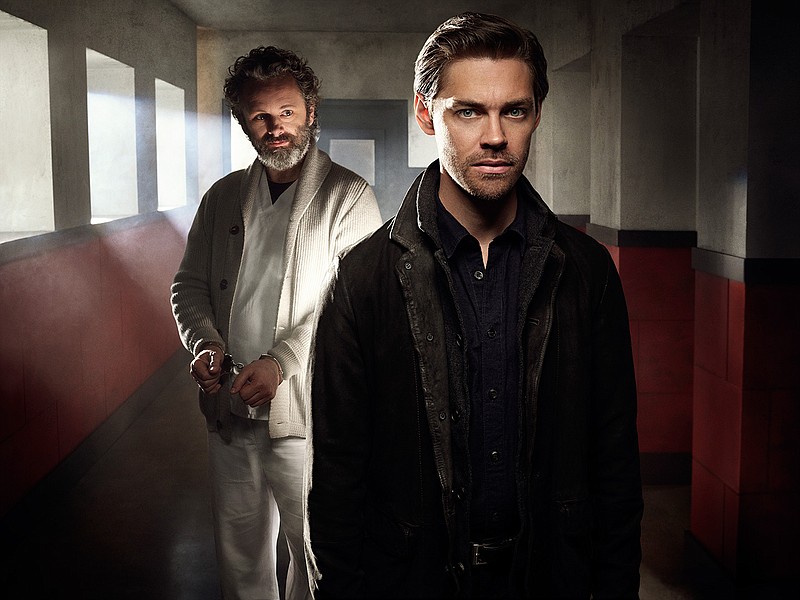 (From left) Michael Sheen and Tom Payne in "Prodigal Son."  (Mark Seliger/ FOX/TNS)