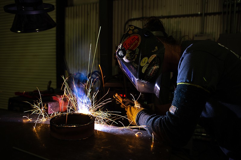 Jill Yates, who teaches functional welding for Texarkana College, says though the field can be intimidating, female welders "are typically known for having a higher level of skill."