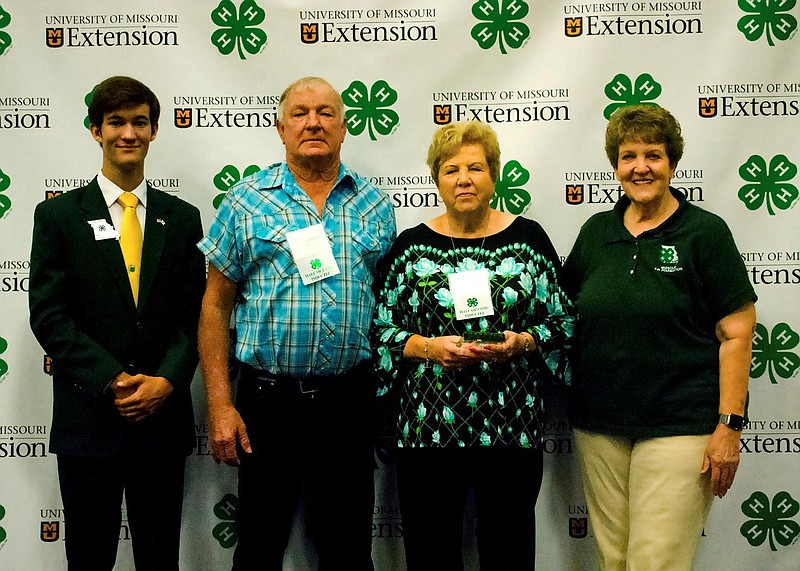 <p>Submitted</p><p>State 4-H Council member Sage Eichenburch, left, is pictured with Cole County 4-H volunteers Robert and Dorothy Werdehausen and Missouri 4-H Foundation Trustee Joan Hickman, right.</p>