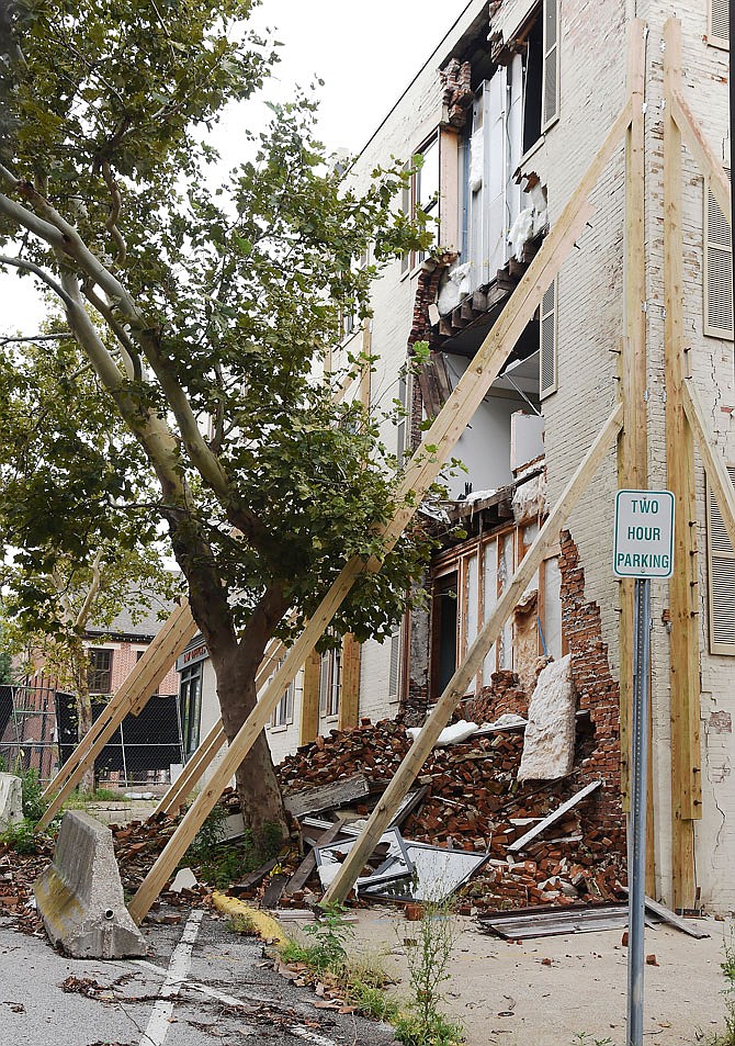 SEPTEMBER 2019 FILE: Andrew Neidert, owner of the building at 200 E. High St. applied for a demolition permit with the city to take down the crumbling downtown Jefferson City building. 