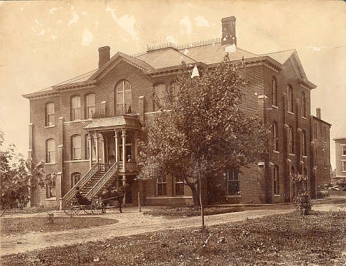 <p>Courtesy of State Historical Society of Missouri</p><p>Barnes-Krekel Hall, named for restauranteur Howard Barnes and federal judge Arnold Krekel, was the second permanent building on the Lincoln University campus, completed in 1882 and razed 86 years later.</p>