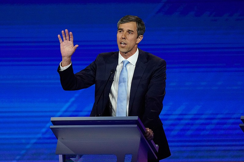 Democratic presidential candidate former Texas Rep. Beto O'Rourke answers a question Thursday, Sept. 12, 2019, during a Democratic presidential primary debate hosted by ABC at Texas Southern University in Houston. (AP Photo/David J. Phillip)