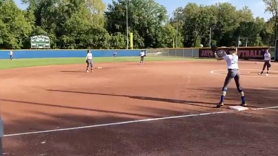 Players warm up at Vogel Field Monday, Sept. 16, 2019, as Capital City hosts Fatima in softball. 