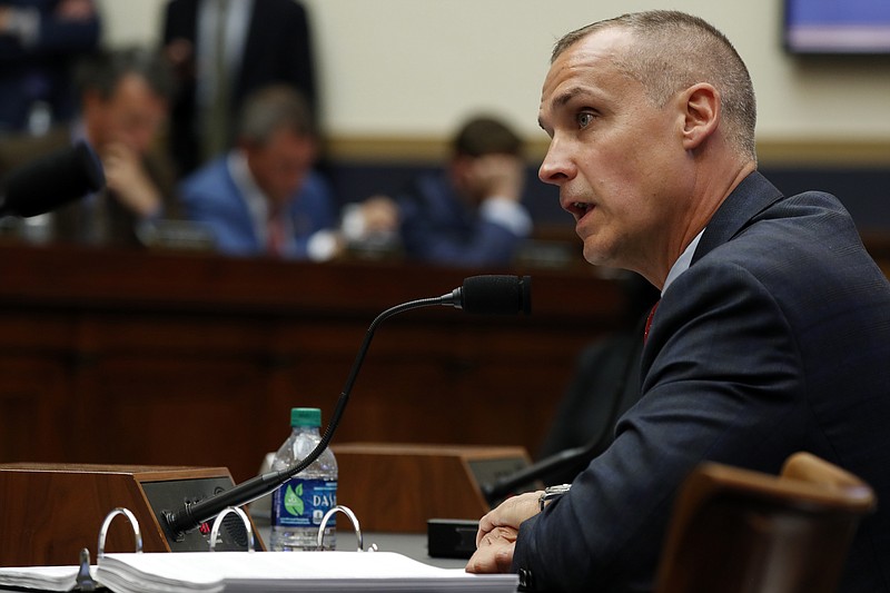 Corey Lewandowski, former campaign manager for President Donald Trump, testifies to the House Judiciary Committee Tuesday, Sept. 17, 2019, on Capitol Hill in Washington. (AP Photo/Jacquelyn Martin)