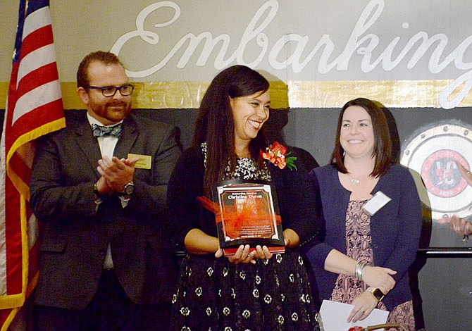 Christina Duren was honored with an Outstanding Volunteer Award on Tuesday during the gala. She was recognized for her efforts at Moreau Heights Elementary School where she serves as the school's parent-teacher organization president.