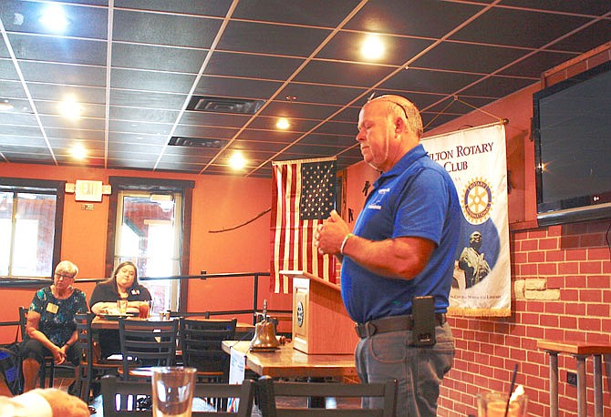 Callaway County Presiding Commissioner Gary Jungermann spoke Wednesday at the Rotary Club of Fulton to show an informational video. The video outlined Proposition 1 and Proposition 2 that will be on the upcoming Nov. 5 ballot.