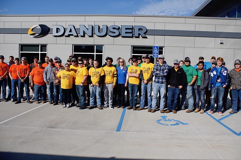 High school students from Fulton, North Callaway, South Callaway and New Bloomfield spent their Friday looking into career paths within the local manufacturing industry. The group was given tours and met with the men and women behind the scenes at Danuser Machine Co., Henderson Truck Equipment, Mid-America Precast and PFSbrands.