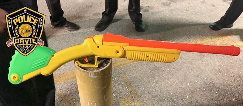 Police in Davie say they found a man with this toy gun on Stirling Road following reports of a man with a gun on the FAU campus in that city. (Davie police/TNS)