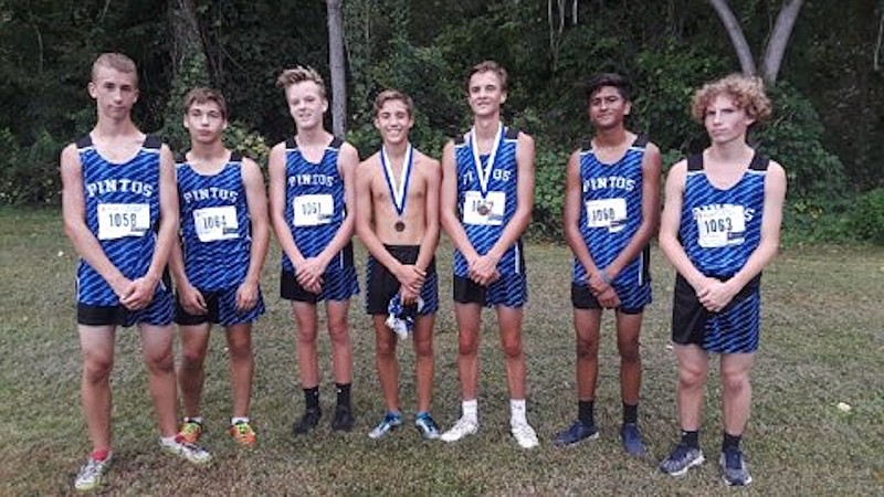 <p>Photo courtesy of Ron Lebel</p><p>The California Pintos High School boys varsity cross country team finished in second place at the Boonville Invitational Sept. 24.</p>