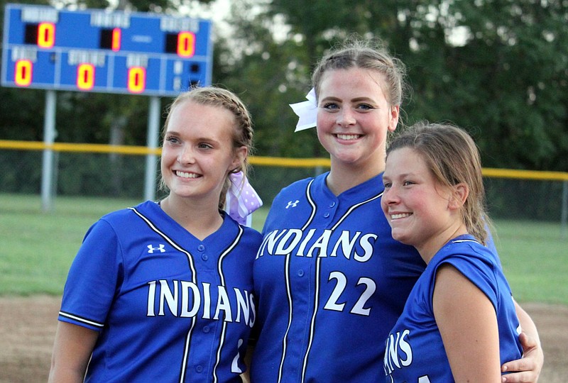 <p>Submitted photo</p><p>Russellville’s senior softball players are Elizabeth Kauffman, Hannah Malzner and Erica Schweer.</p>