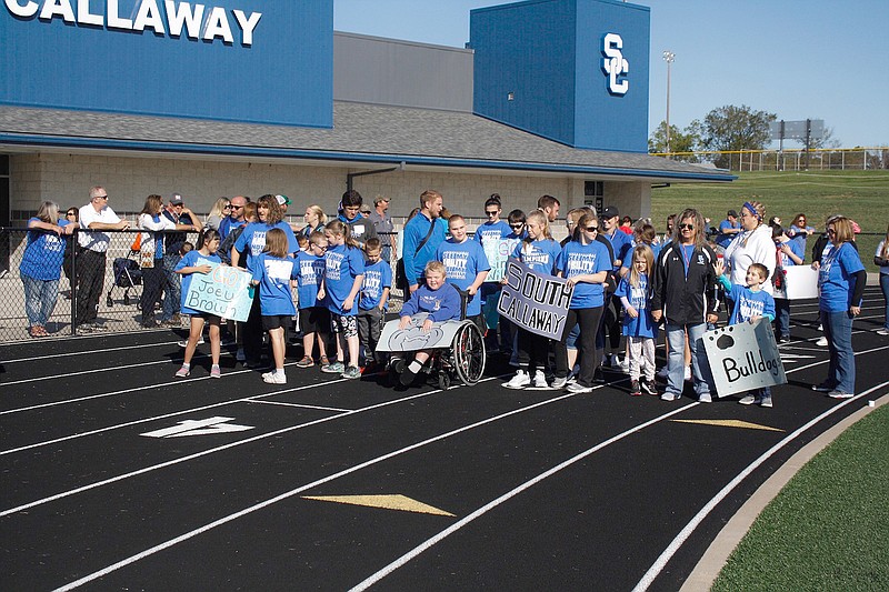 The South Callaway R-2 School District's Special Olympics team participates in the 2019 event's opening ceremony at South Callaway High School. Eleven school districts competed in the 2019 event, two more than last year.