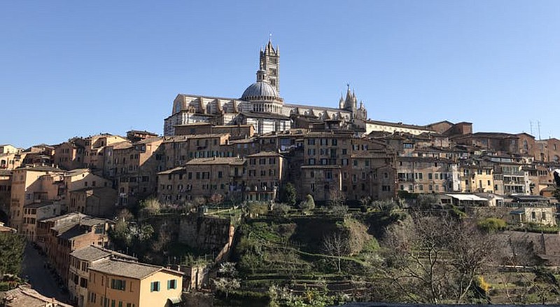 The 13-mile biking trip culminated in Siena, Italy, a hilltop town in central Tuscany known for its oval Piazza del Campo. (Kerri Westernberg/Minneapolis Star Tribune/TNS)