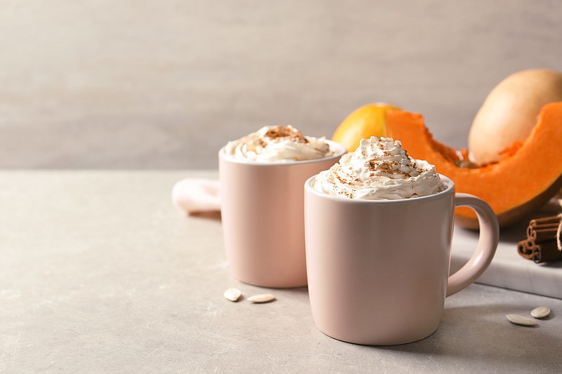 Cups with tasty pumpkin spice latte. (Dreamstime/TNS)