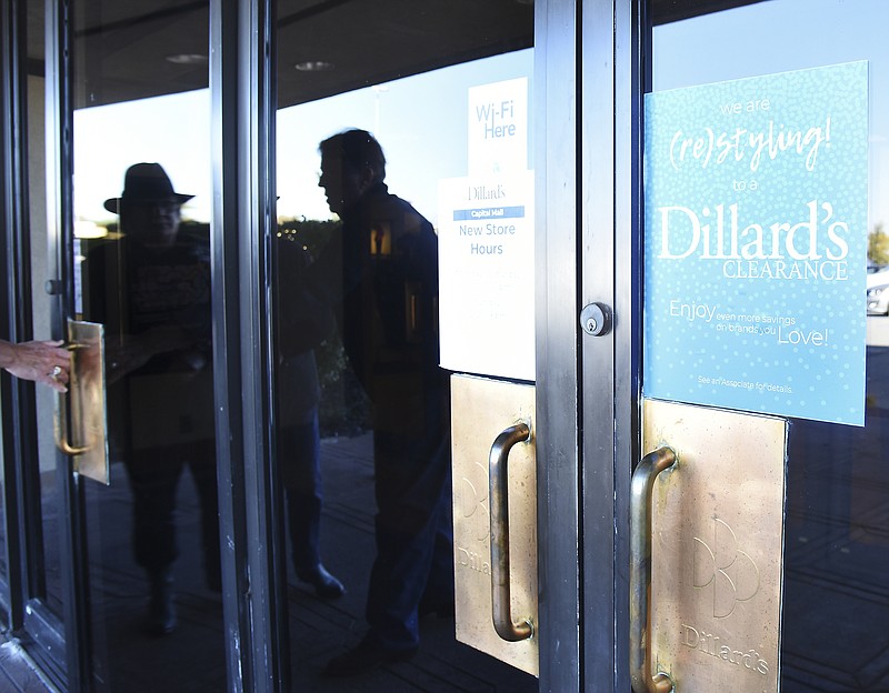 Customers enter Dillard's store in Jefferson City's Capital Mall Friday, Oct. 28, 2019. 