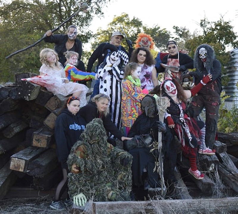 Members of Misfit Monsters will staff the Auxvasse haunted house for the fall festival Saturday.