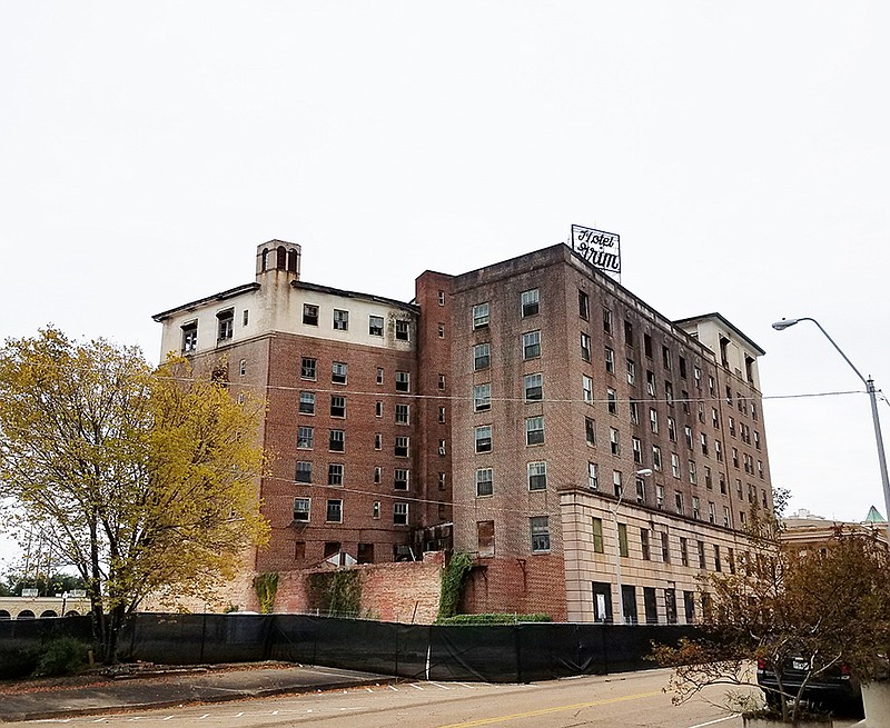 The Hotel Grim is shown Oct. 29, 2019, in Texarkana, Texas.