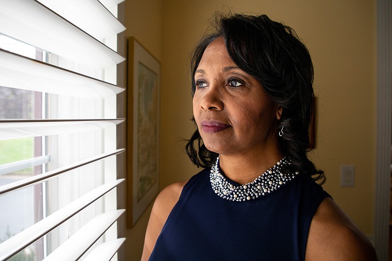 Renee Tucker, 51, poses for a portrait in the dining room of her home on Thursday, Sept. 12, 2019. Tucker has worried more about her health as she's gotten older. (Tyger Williams/The Philadelphia Inquirer/TNS) 