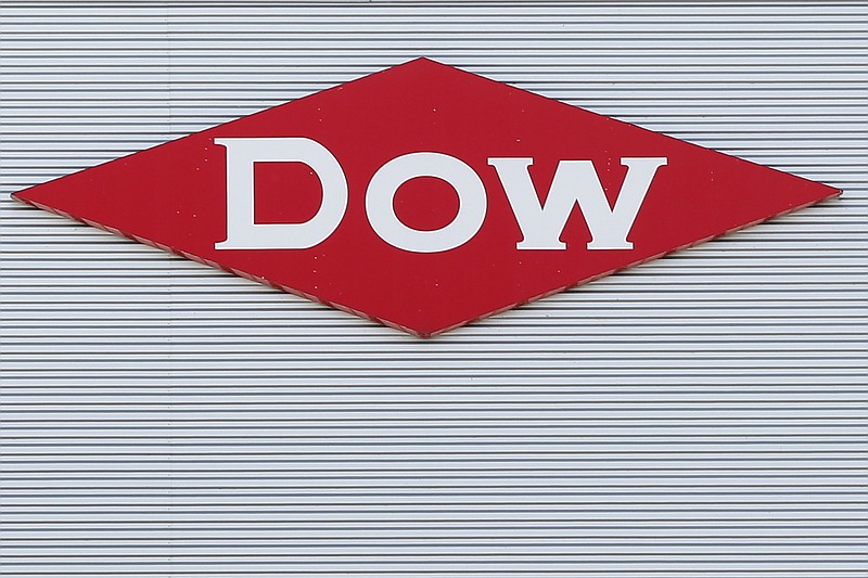 This Aug. 2, 2019, photo shows the Dow corporate logo. No injuries are being reported, Sunday, Nov. 3, 2019, after an explosion occurred at a Dow chemical plant near Plaquemine, La. (AP Photo/Paul Sancya)