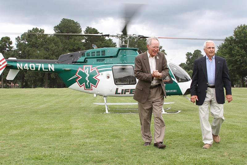 Don Ruggles, right, is being inducted into the Arkansas Aviation Hall of Fame.