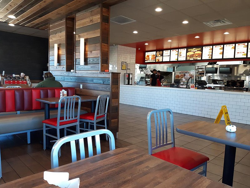 Arby's new dining room features a more modern look after a recent remodeling to modernize the restaurant. Also, its menu features new items.