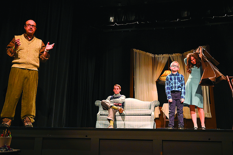 Members of Silvermoon Children's Theatre rehearse for "A Christmas Story" at Silvermoon Theatre.