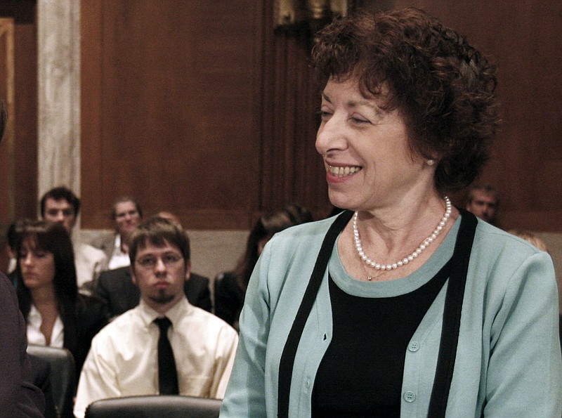 FILE - In this Tuesday, Sept. 29, 2009, file photo, Dr. Linda Birnbaum, then-director of the National Institute of Environmental Health Sciences, appears on Capitol Hill in Washington, before a hearing. Birnbaum joined health experts on Wednesday, Nov. 13, 2019, in expressing alarm as the Trump administration moves forward with a proposal that scientists say would upend how the U.S. regulates threats to public health. (AP Photo/Harry Hamburg, File)