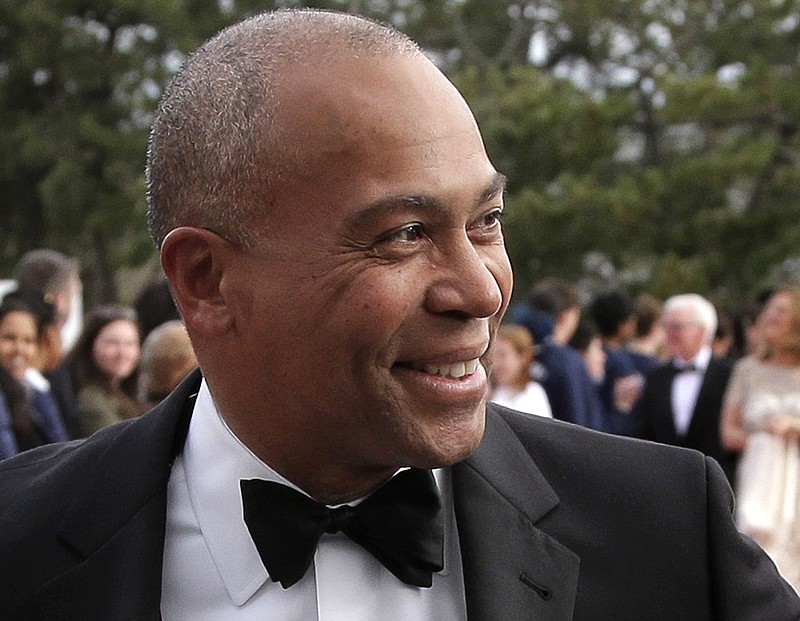 FILE - In this May 7, 2017 file photo, former Massachusetts Gov. Deval Patrick arrives at the John F. Kennedy Presidential Library and Museum in Boston for the 2017 Profile in Courage award ceremony. Former Massachusetts Gov. Deval Patrick is telling allies he plans to seek the Democratic presidential nomination. That’s according to a person with knowledge of his plans who spoke to The Associated Press on condition of anonymity to discuss private conversations.  (AP Photo/Steven Senne, File)