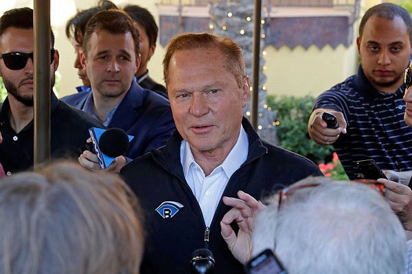 Sports agent Scott Boras speaks to the media Wednesday after a session of the Major League Baseball general managers annual meetings in Scottsdale, Ariz.