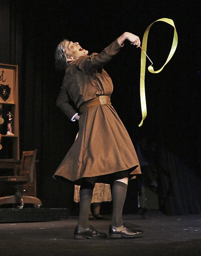 Jordan Hart as Miss Agatha Trunchbull sings during an August rehearsal for The Little Theatre's summer production of "Matilda." The Little Theatre will present "Steel Magnolias" starting Nov. 21. 