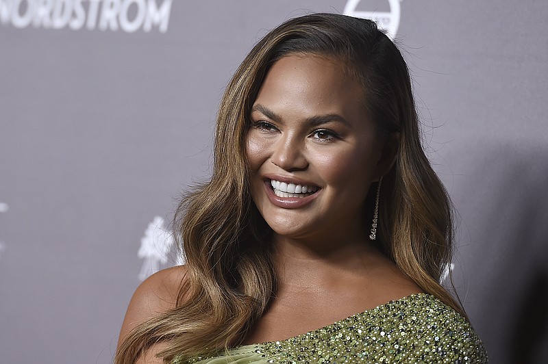 Chrissy Teigen arrives at the 2019 Baby2Baby Gala on Saturday, Nov. 9, 2019, in Culver City, Calif. (Photo by Jordan Strauss/Invision/AP)