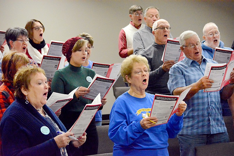 Sally Ince/ News Tribune
Members of the Jefferson City Cantorum rehearse Thursday November 14, 2019 for their 52nd Annual Christmas Concert at First Baptist Church. The concert will take place at 7 p.m. on December 7 at the Miller Performing Arts Center. 